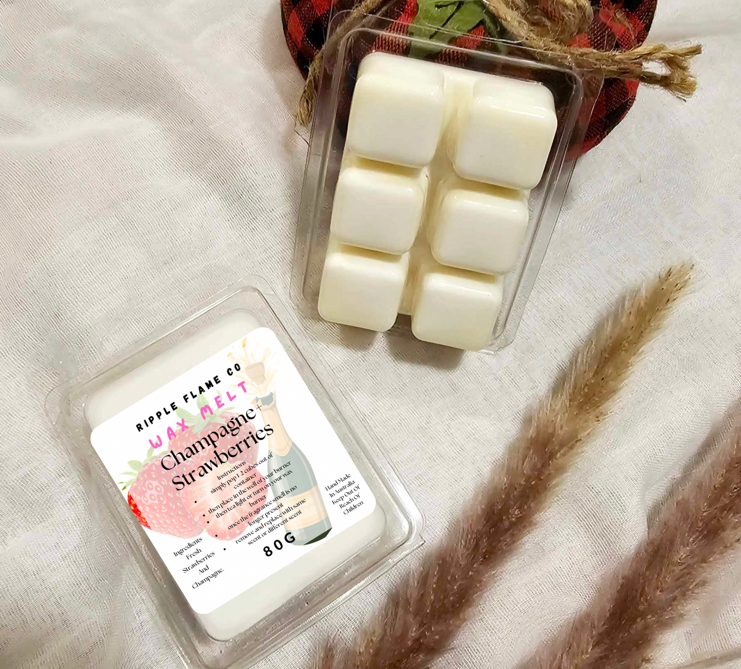 Champagne+ Strawberries Wax Melt