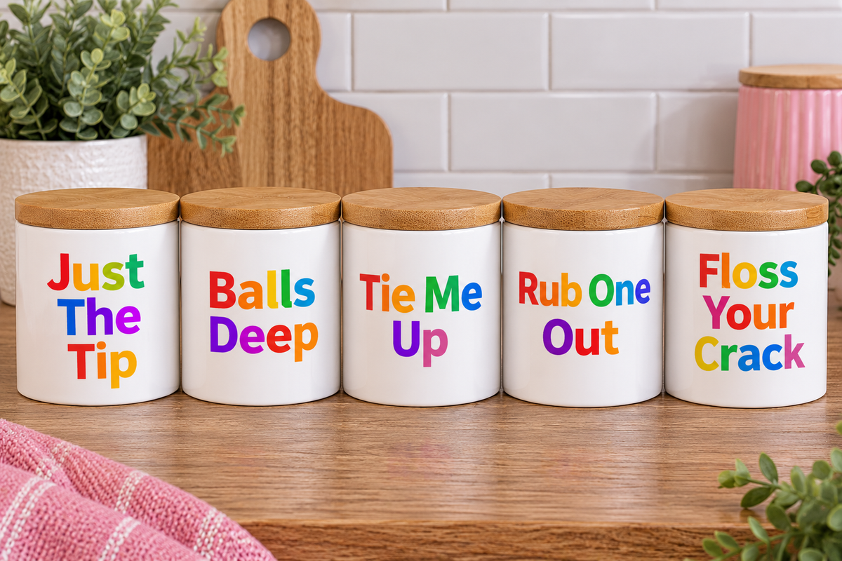 Cheeky Bathroom Canisters